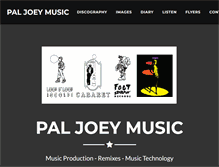 Tablet Screenshot of paljoeymusic.com